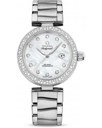 Omega De Ville Ladymatic  Automatic Women's Watch, Stainless Steel, Mother Of Pearl & Diamonds Dial, 425.35.34.20.55.002