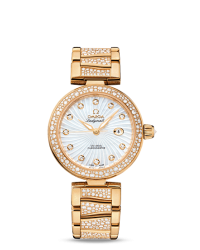 Omega De Ville Ladymatic  Automatic Women's Watch, 18K Yellow Gold, Silver Dial, 425.65.34.20.55.006