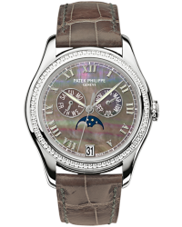 Patek Philippe Complications  Mechanical Women's Watch, 18K White Gold, Black Mother Of Pearl Dial, 4936G-001
