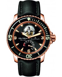 Blancpain Fifty Fathoms  Tourbillon Men's Watch, 18K Rose Gold, Black Dial, 5025-3630-52B
