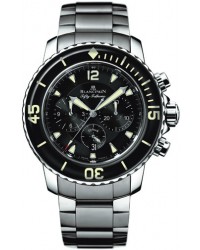 Blancpain Fifty Fathoms  Chronograph Flyback Men's Watch, Stainless Steel, Black Dial, 5085F-1130-71
