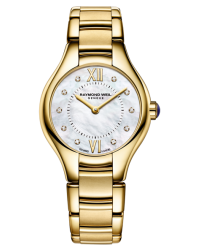 Raymond Weil Noemia  Quartz Women's Watch, Gold Plated, Mother Of Pearl Dial, 5124-P-00985