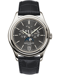 Patek Philippe Complications  Automatic With Power Reserve Men's Watch, Platinum, Grey Dial, 5146P-001