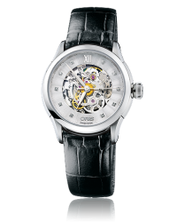 Oris Artelier  Automatic Women's Watch, Stainless Steel, Skeleton Dial, 560-7604-4019-07-5-16-60FC