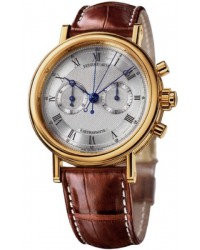 Breguet Classique  Chronograph Manual Men's Watch, 18K Yellow Gold, Silver Dial, 5947BA/12/9V6