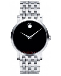 Movado Red Label  Automatic Men's Watch, Stainless Steel, Black Dial, 606115