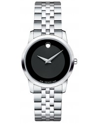 Movado Museum  Quartz Women's Watch, Stainless Steel, Black Dial, 606505