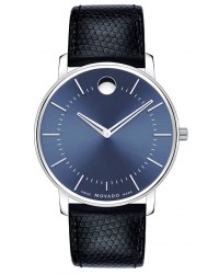 Movado Thin Classic  Quartz Men's Watch, Stainless Steel, Blue Dial, 606846