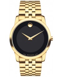 Movado Museum  Quartz Men's Watch, Stainless Steel Yellow PVD, Black Dial, 606997