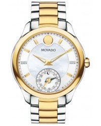 Movado Bellina  Quartz Women's Watch, Stainless Steel & Yellow PVD, Mother Of Pearl Dial, 660005