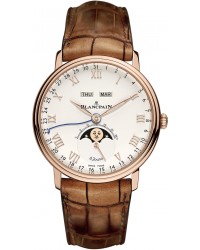 Blancpain Villeret  Automatic Men's Watch, 18K Rose Gold, White Dial, 6639-3642-55B