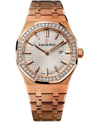 Audemars Piguet Royal Oak  Quartz Women's Watch, 18K Rose Gold, Silver Dial, 67651OR.ZZ.1261OR.01