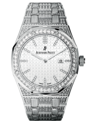 Audemars Piguet Royal Oak  Quartz Women's Watch, 18K White Gold, Silver Dial, 67652BC.ZZ.1262BC.01