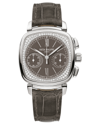 Patek Philippe Complications  Chronograph Mechanical Women's Watch, 18K White Gold, Grey Dial, 7071G-010