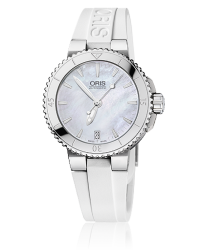 Oris Aquis  Automatic Men's Watch, Stainless Steel, White Mother Of Pearl Dial, 733-7652-4151-07-4-18-31