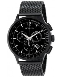Movado Circa  Chronograph Quartz Men's Watch, PVD, Black Dial, 606804