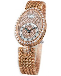 Breguet Reine De Naples  Automatic Women's Watch, 18K Rose Gold, Diamond Pave Dial, 8928BR/8D/J20.DD00