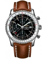 Breitling Navitimer World  Automatic Men's Watch, Stainless Steel, Black Dial, A2432212.B726.439X