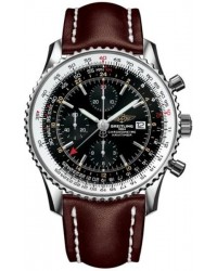 Breitling Navitimer World  Automatic Men's Watch, Stainless Steel, Black Dial, A2432212.B726.443X