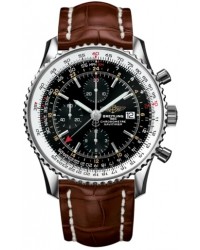 Breitling Navitimer World  Automatic Men's Watch, Stainless Steel, Black Dial, A2432212.B726.754P