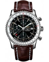 Breitling Navitimer World  Automatic Men's Watch, Stainless Steel, Black Dial, A2432212.B726.756P
