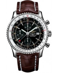 Breitling Navitimer World  Automatic Men's Watch, Stainless Steel, Black Dial, A2432212.B726.757P