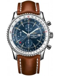 Breitling Navitimer World  Automatic Men's Watch, Stainless Steel, Blue Dial, A2432212.C651.439X