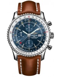 Breitling Navitimer World  Automatic Men's Watch, Stainless Steel, Blue Dial, A2432212.C651.440X
