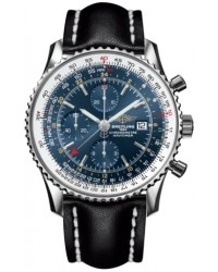 Breitling Navitimer World  Automatic Men's Watch, Stainless Steel, Blue Dial, A2432212.C651.442X