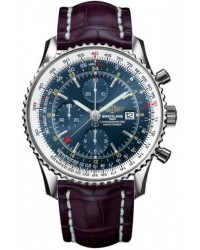 Breitling Navitimer World  Automatic Men's Watch, Stainless Steel, Blue Dial, A2432212.C651.751P