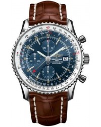 Breitling Navitimer World  Automatic Men's Watch, Stainless Steel, Blue Dial, A2432212.C651.754P