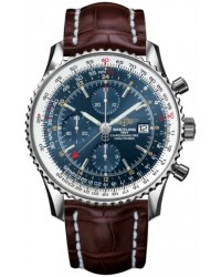 Breitling Navitimer World  Automatic Men's Watch, Stainless Steel, Blue Dial, A2432212.C651.756P