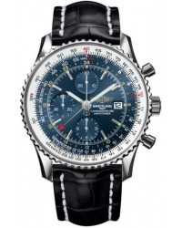 Breitling Navitimer World  Automatic Men's Watch, Stainless Steel, Blue Dial, A2432212.C651.760P