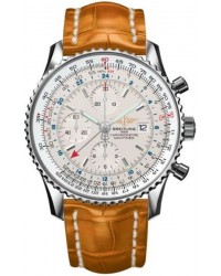 Breitling Navitimer World  Automatic Men's Watch, Stainless Steel, White Dial, A2432212.G571.896P