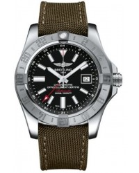 Breitling Avenger II GMT  Automatic Men's Watch, Stainless Steel, Black Dial, A3239011.BC35.106W