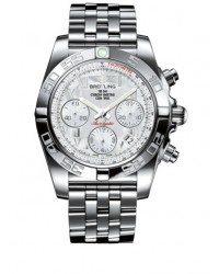 Breitling Chronomat 41  Chronograph Automatic Men's Watch, Stainless Steel, Mother Of Pearl Dial, AB014012.A746.378A