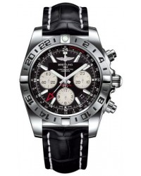 Breitling Chronomat 44 GMT  Automatic Men's Watch, Stainless Steel, Black Dial, AB0420B9.BB56.743P