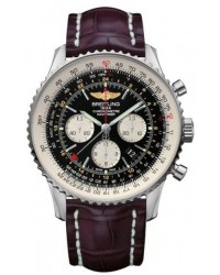 Breitling Navitimer GMT  Automatic Men's Watch, Stainless Steel, Black Dial, AB044121.BD24.750P
