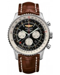 Breitling Navitimer GMT  Automatic Men's Watch, Stainless Steel, Black Dial, AB044121.BD24.754P