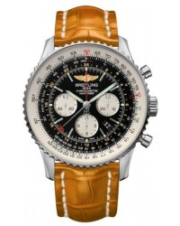Breitling Navitimer GMT  Automatic Men's Watch, Stainless Steel, Black Dial, AB044121.BD24.897P