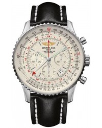 Breitling Navitimer GMT  Automatic Men's Watch, Stainless Steel, Silver Dial, AB044121.G783.441X
