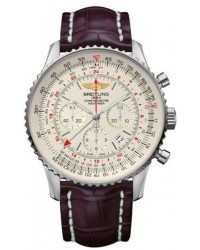 Breitling Navitimer GMT  Automatic Men's Watch, Stainless Steel, Silver Dial, AB044121.G783.750P