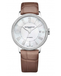 Baume & Mercier Classima  Automatic Women's Watch, Stainless Steel, Mother Of Pearl Dial, MOA10222