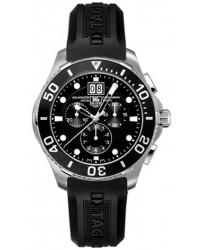 Tag Heuer Aquaracer  Chronograph Quartz Men's Watch, Stainless Steel, Black Dial, CAN1010.FT8011