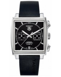 Tag Heuer Monaco  Automatic Men's Watch, Stainless Steel, Black Dial, CAW2110.FT6005