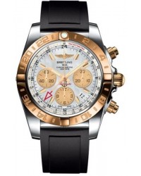 Breitling Chronomat 44 GMT  Automatic Men's Watch, Stainless Steel & Rose Gold, White Dial, CB042012.A739.134S