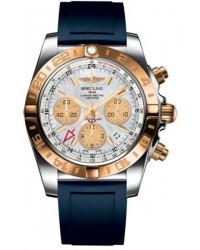 Breitling Chronomat 44 GMT  Automatic Men's Watch, Stainless Steel & Rose Gold, White Dial, CB042012.A739.143S