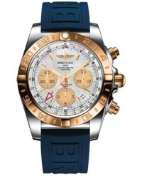 Breitling Chronomat 44 GMT  Automatic Men's Watch, Stainless Steel & Rose Gold, White Dial, CB042012.A739.157S