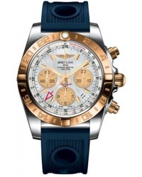 Breitling Chronomat 44 GMT  Automatic Men's Watch, Stainless Steel & Rose Gold, White Dial, CB042012.A739.211S