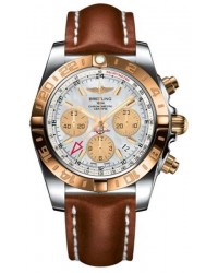 Breitling Chronomat 44 GMT  Automatic Men's Watch, Stainless Steel & Rose Gold, White Dial, CB042012.A739.433X